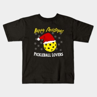 Christmas Pickleball Lovers Kids T-Shirt